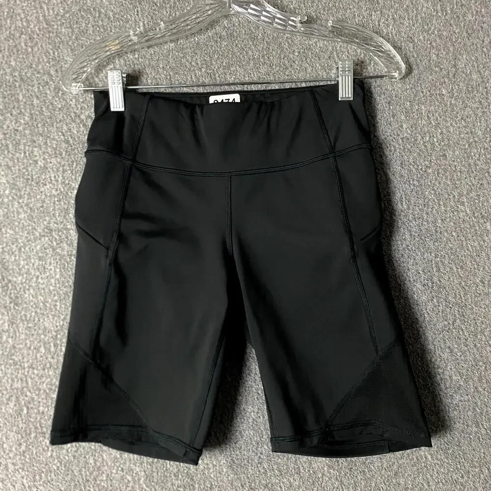 Athleta Women’s Size Small Black Polyester Contender 9" Activewear Shorts